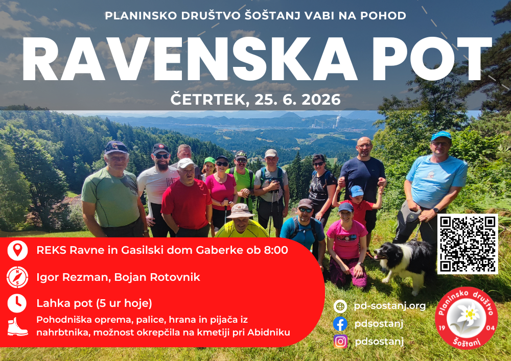 Pohod po Ravenski poti 710 m